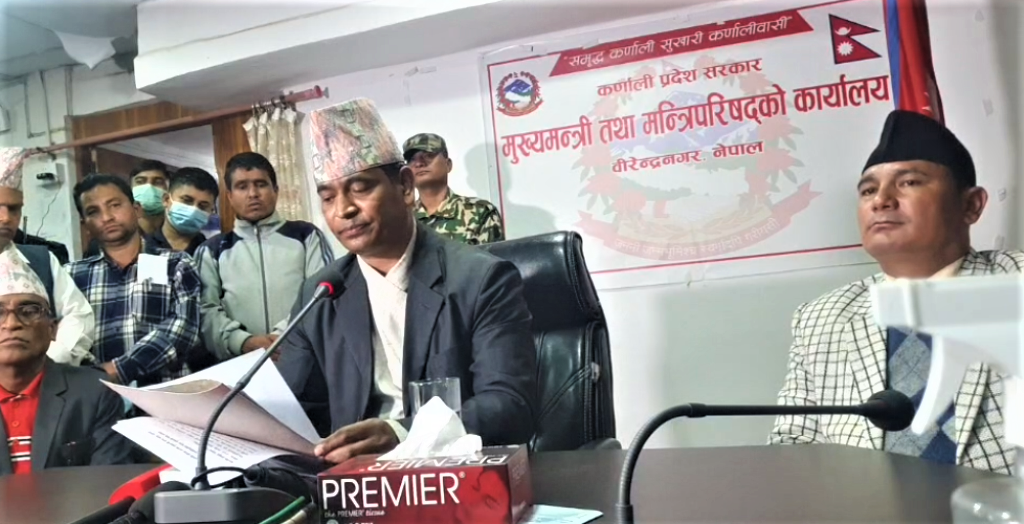 कर्णाली :  मुख्यमन्त्री शाहीले दिए राजीनामा