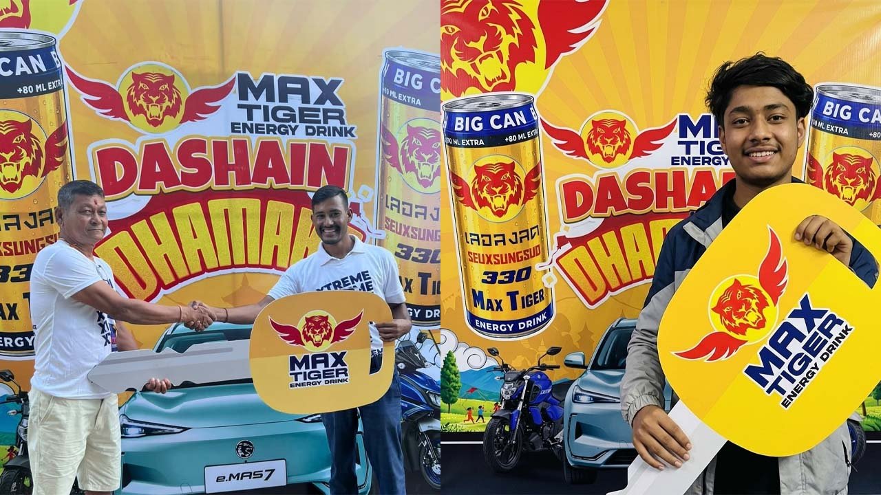 म्याक्स टाइगरको क्यान खोल्दा छायो खुसी: नरबहादुरले जिते स्कुटर, मोहनको हातमा बाइक